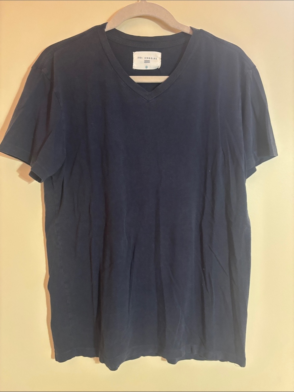 Sol Angeles Men’s Dark Navy V-Neck Tee Casual Shirt - sz M